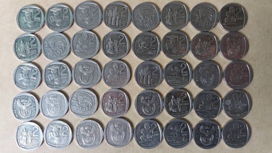 South Africa lot of 40 commemorative R2 coins