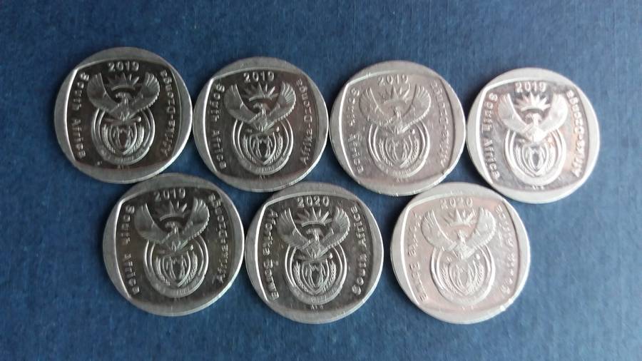 South Africa 2019/2020 R2 Rights Coins * 7 x Coins*