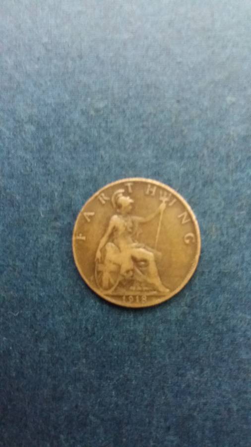 United Kingdom 1918  Farthing * King George V*