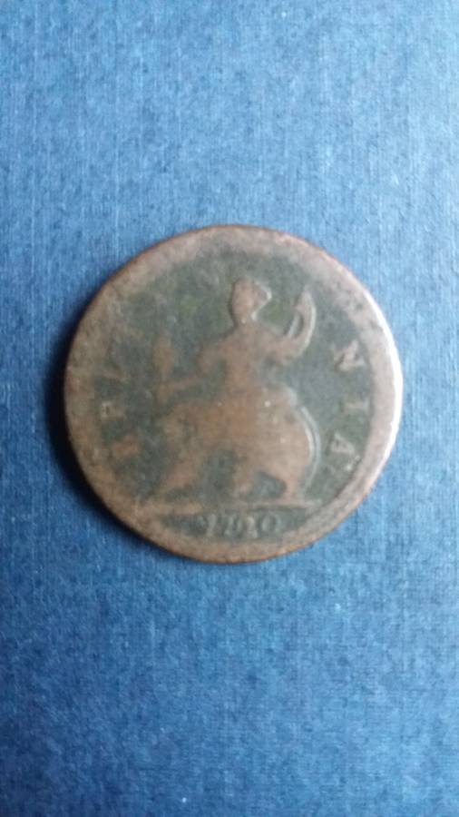 United Kingdom 1720 1 Farthing * George 1st* Use as a Filler - 305 years old