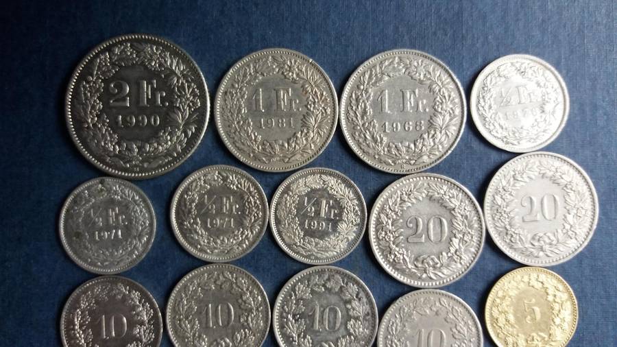 Switzerland Franc lot * 7 Francs 5 Rappens  R156* 18 x coins