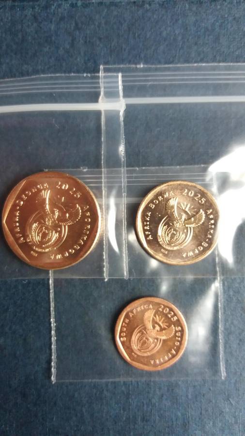 South Africa 2025 50 cent ,20 cent & 10 cent- 4th Decimal Series * AU Condition*