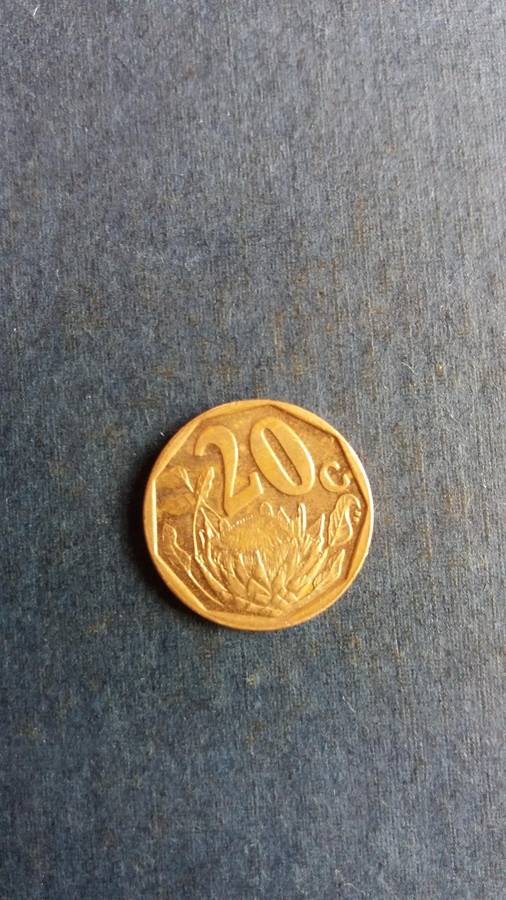 South Africa 2022 20 cent *Condition AU/UNC^ Difficult to find