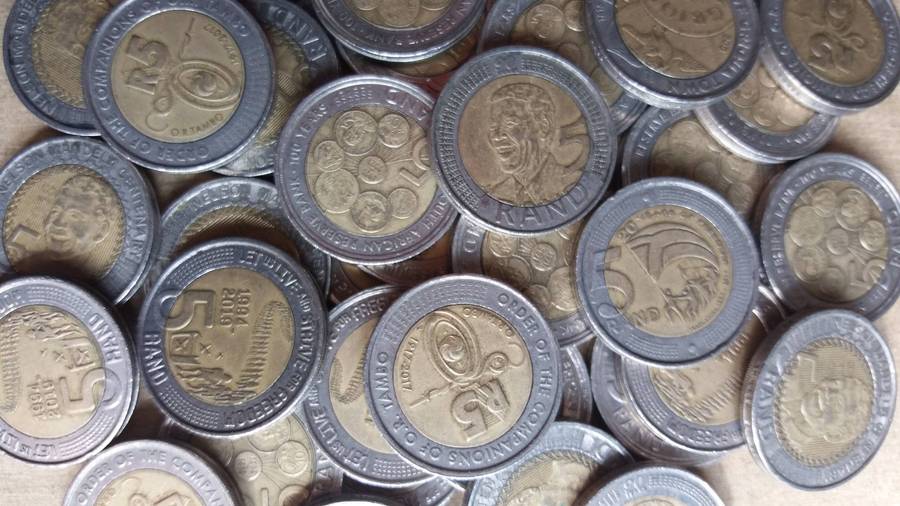 South Africa lot of 50 commemorative R5 coins
