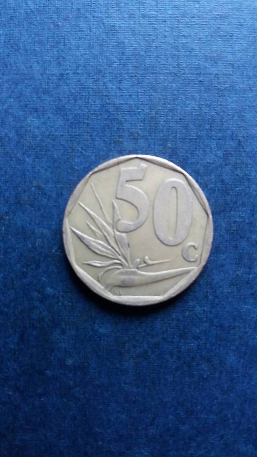 South Africa 2000 50c - Old Coat Of Arms * Mintage 1 152 000 Very difficult to find*