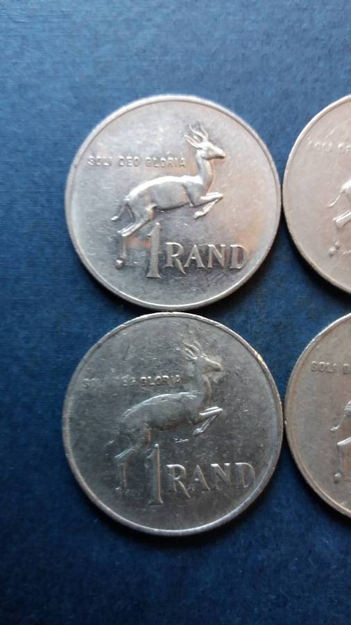 South Africa 1979, 1982, 1985 & 1990 R1 * President heads Nickel R1s* 4 x coins