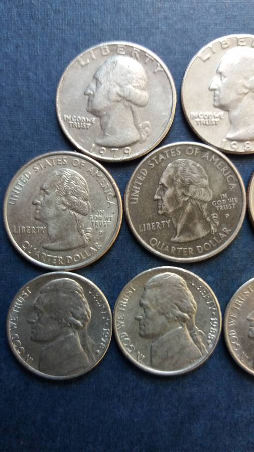 United States of America lot of 9 x coins