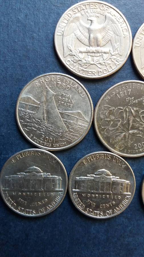 United States of America lot of 9 x coins
