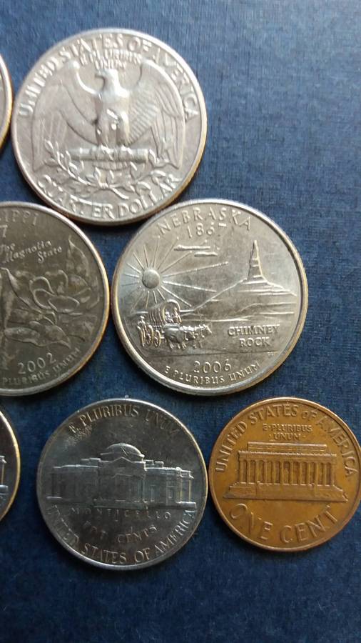 United States of America lot of 9 x coins