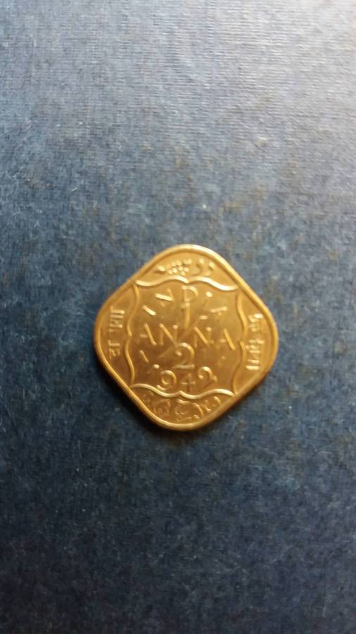 India 1942 1/2 Anna *King George VI*