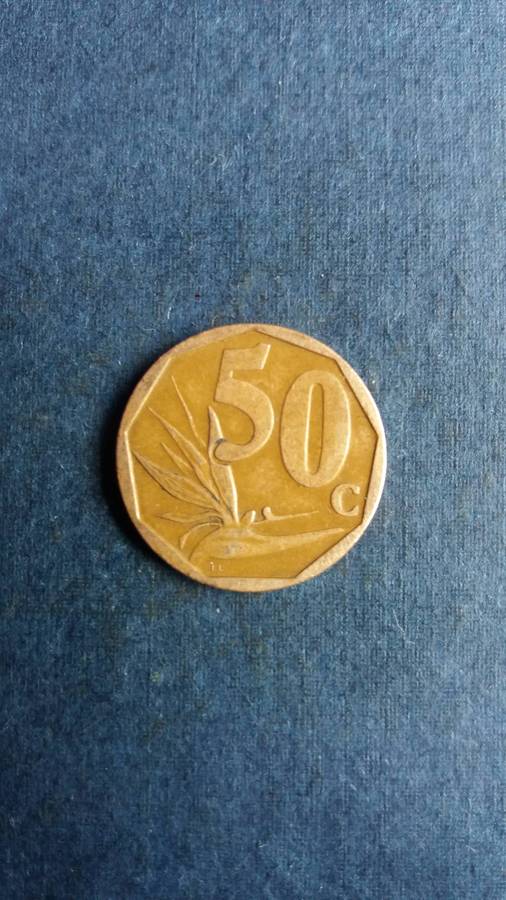 South Africa 2008 50 cent * Rotation die error 45 degrees*