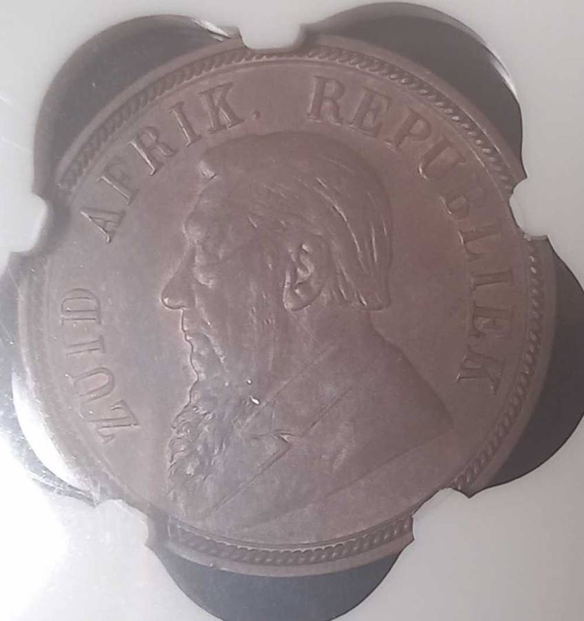 1892 ZAR 1 PENNY XF40