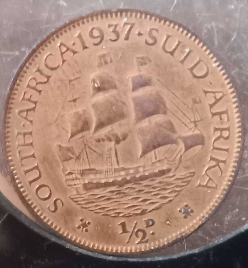 1937  UNION 1/2 PENNY