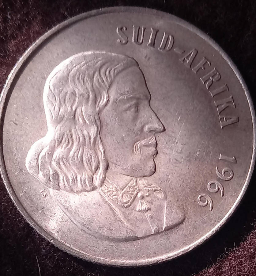 THE 1966 AFRIKAANS R1 TAGG-EAR. ONLY 600 KNOWN. NICE COIN IN CAPSULE