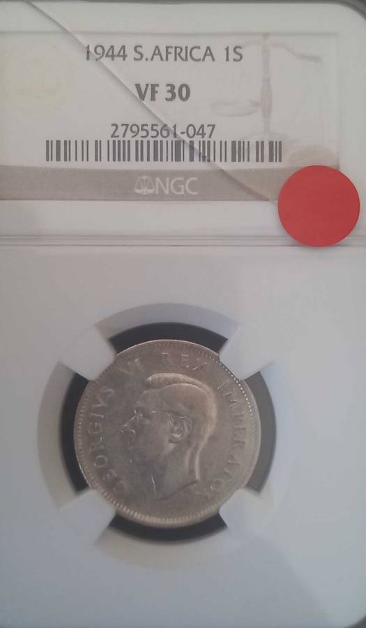 1944 UNION 1 SHILLING NGC VF30