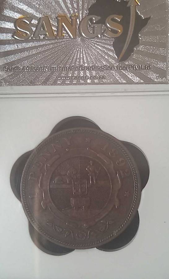 1892 ZAR 1 PENNY XF40