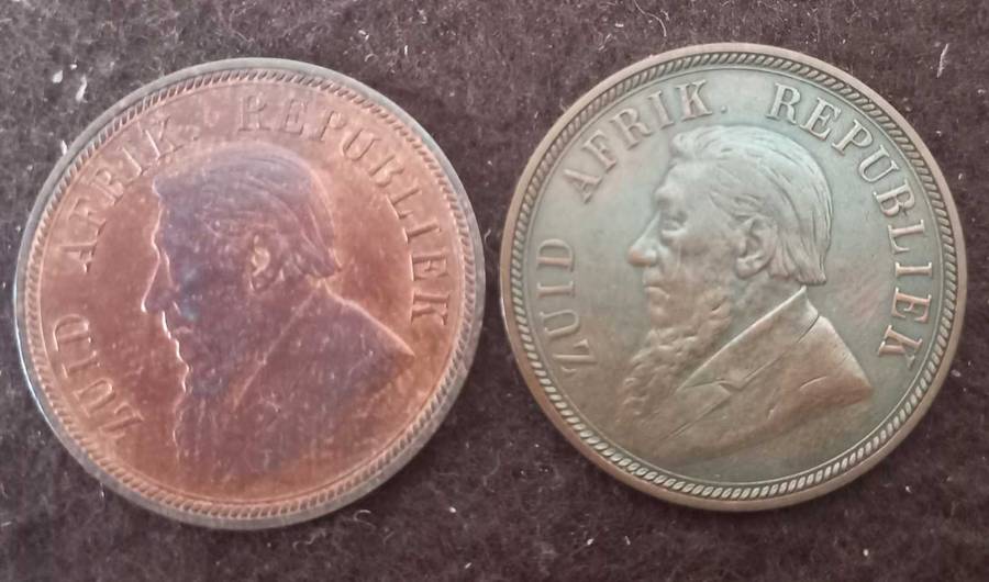 2 x 1898 ZAR PENNIES