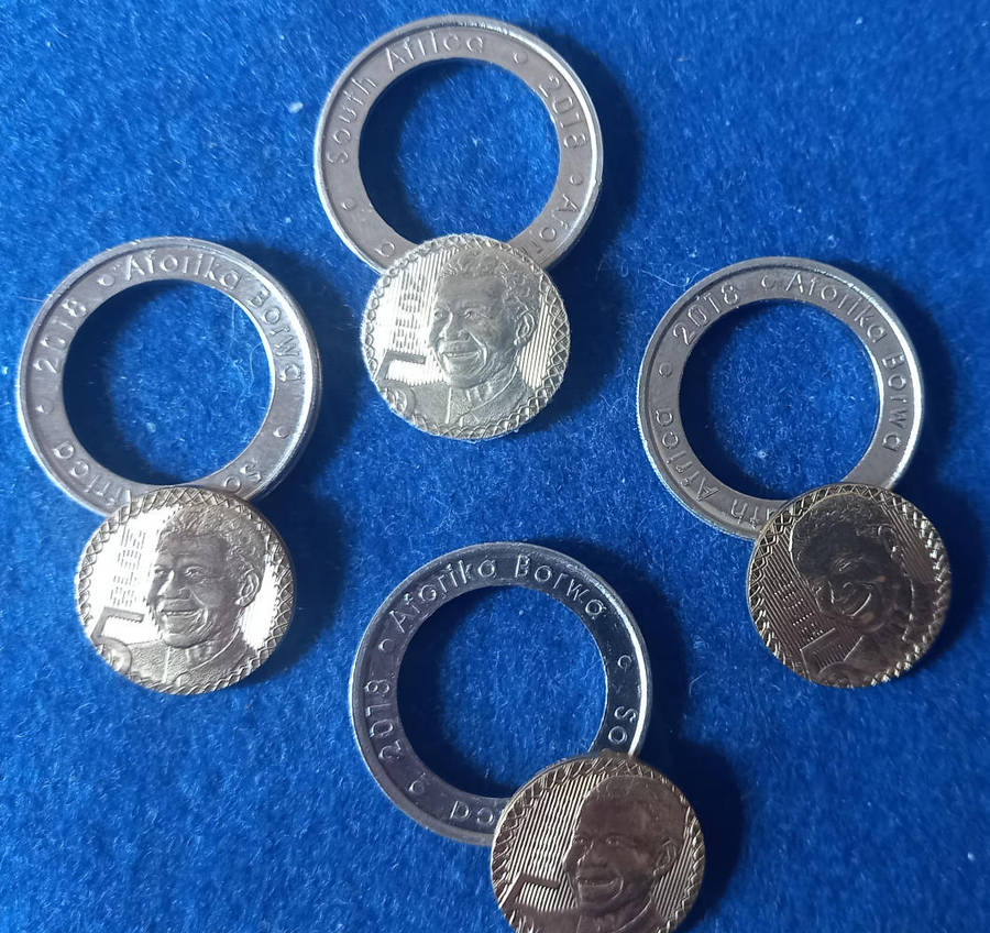 4 x 2018 NMD R5 ERROR COINS AS PER PICTURE