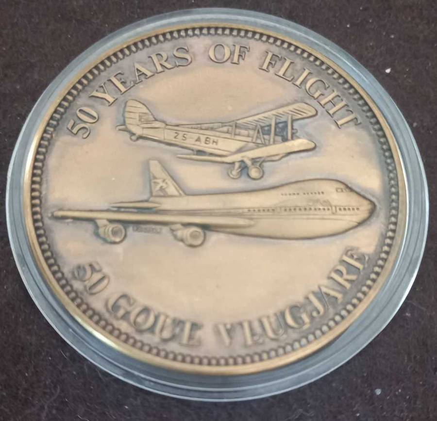 50 YEARS OF FLGHT MEDAL. LARGE