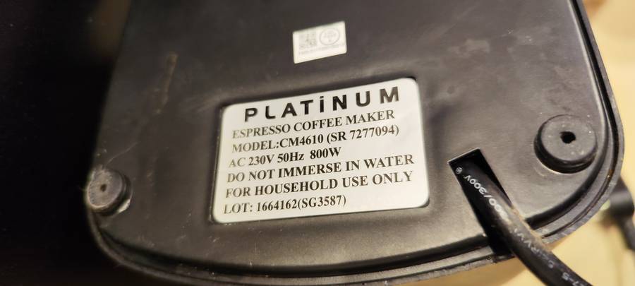 Platinum Espresso Coffee Maker - Model CM4610