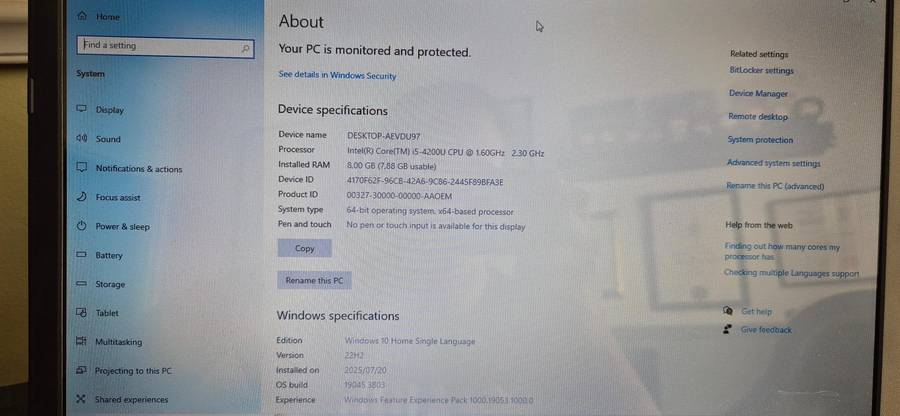 DELL INSPIRON 3537 i5 LAPTOP