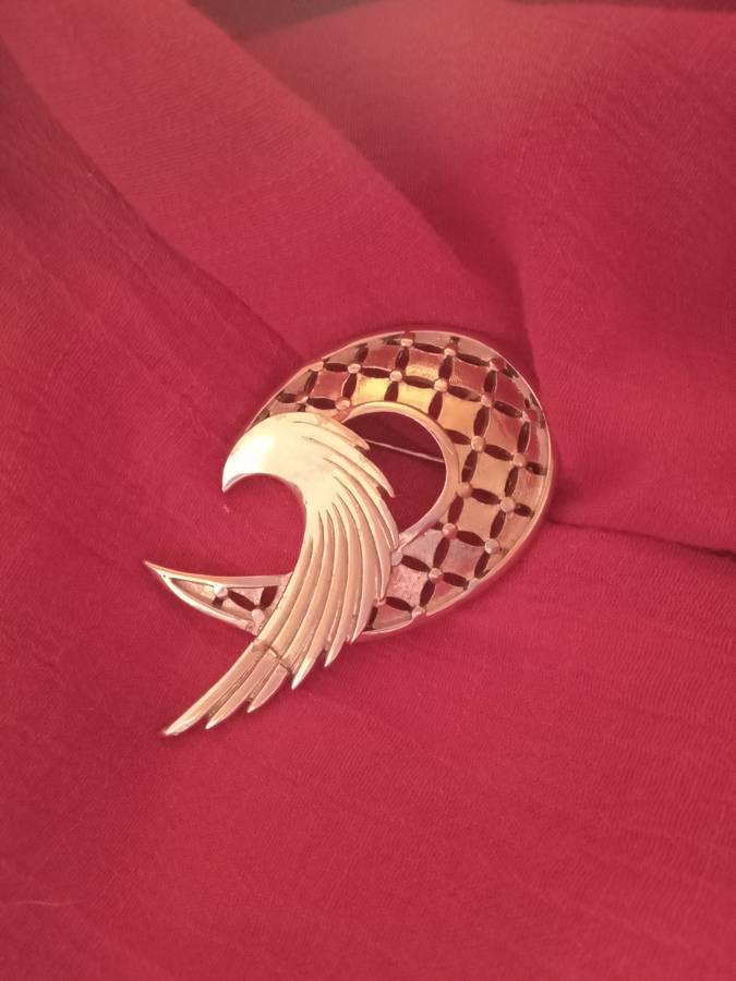 Vintage Pewter Broooch