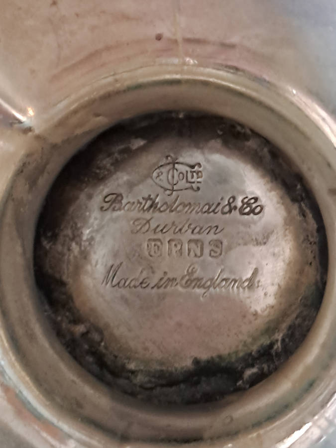 Large 3 handled footed England EPNS bowl