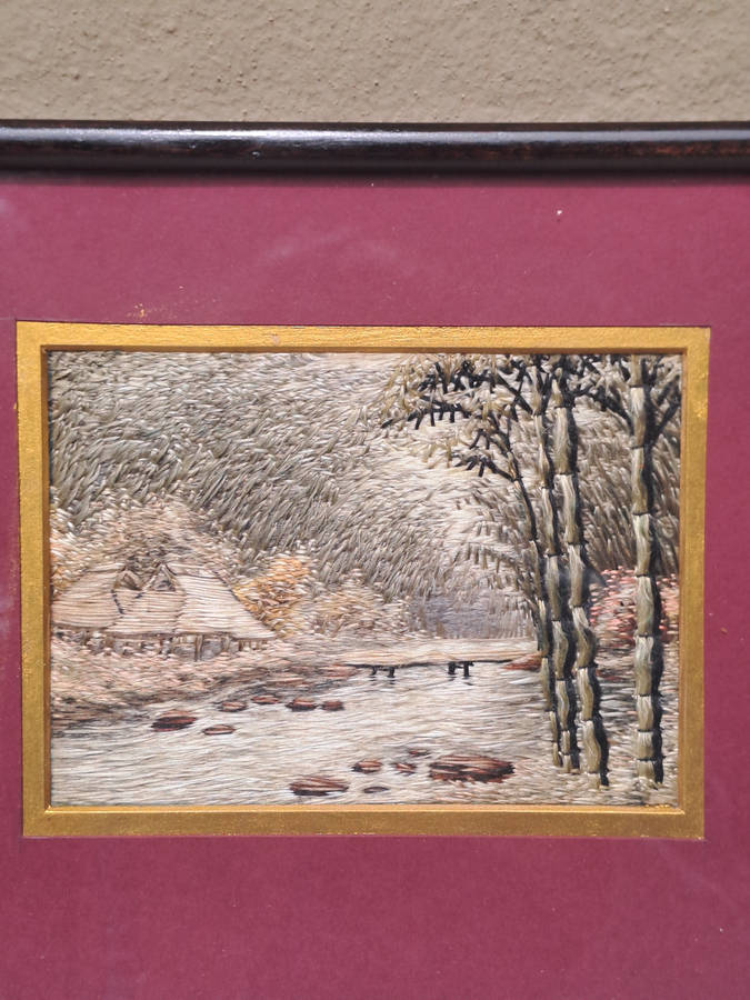 Japanese silk thread art beautifull