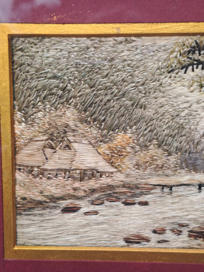 Japanese silk thread art beautifull