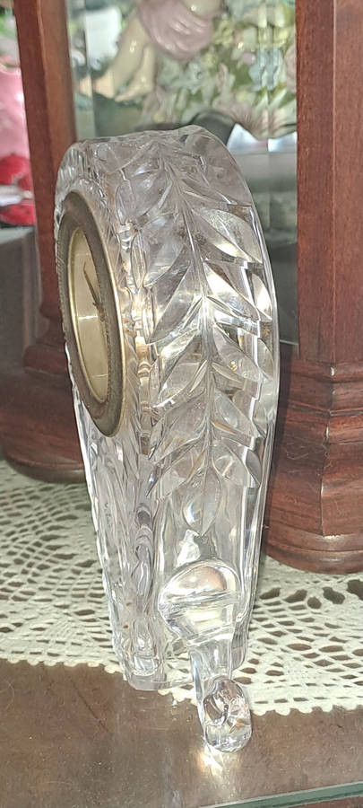 Vintage Mercedes Rose Cut crystal clock wind up