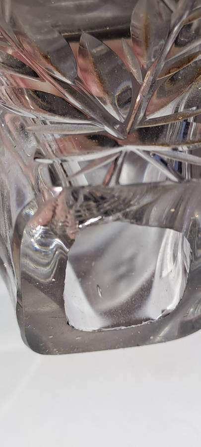 Vintage Mercedes Rose Cut crystal clock wind up