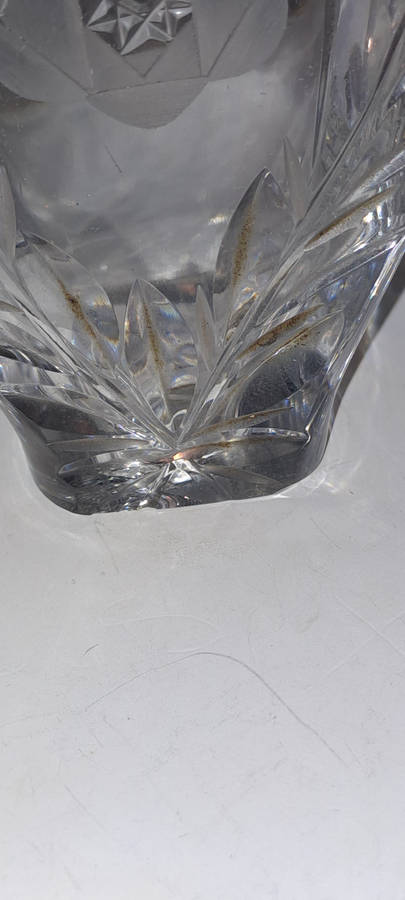 Vintage Mercedes Rose Cut crystal clock wind up