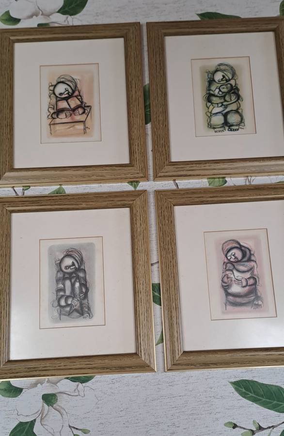 4x original Daniel Selepe sketches all in very nice condition
