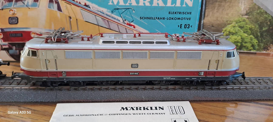 Märklin 3053 H0 Electric Locomotive 103 002-2 DB Epoch IV Original Packaging