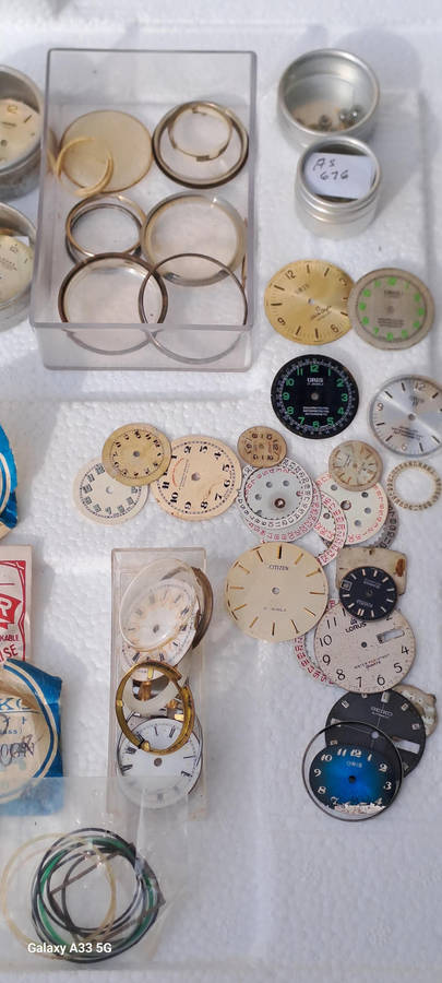 lot 2 Vintage watch parts, oris, seiko etc mixed lot