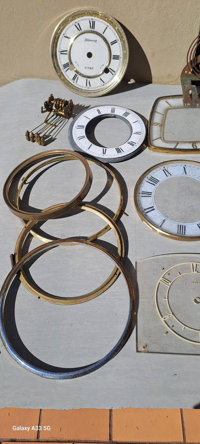 Vintage clock parts as per pictures