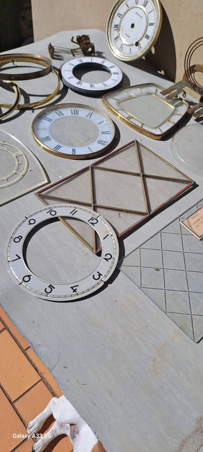 Vintage clock parts as per pictures