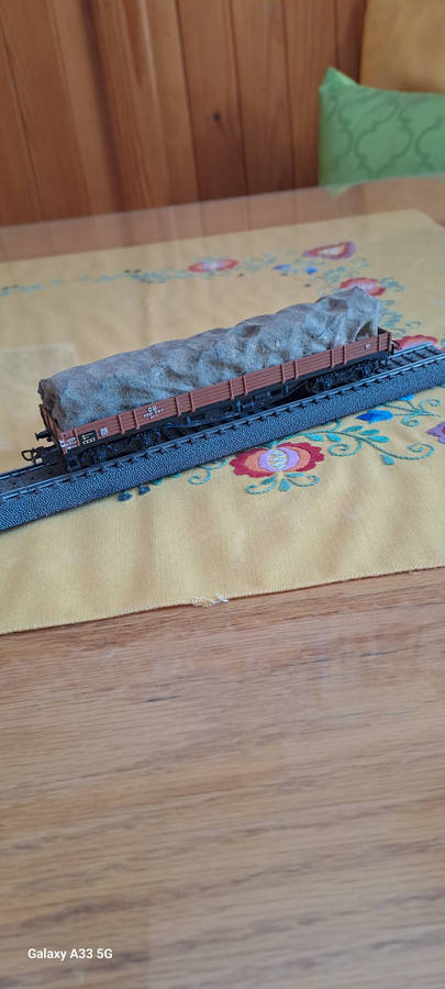 Märklin No. 391 Wagon Freight Car Low-Sided with tarp