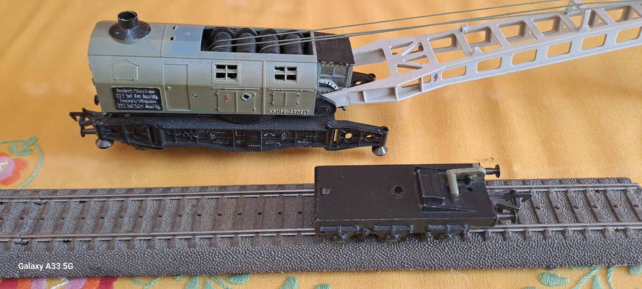 Fleischmann HO 1495 5595 (1959) crane wagon