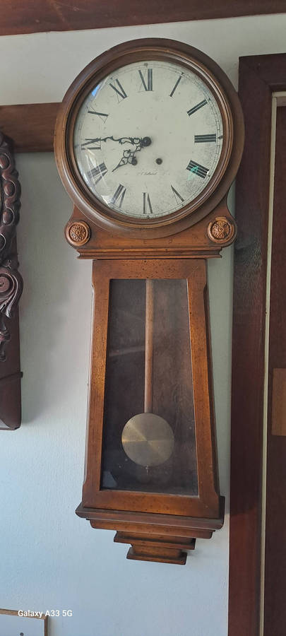Large P.F. Bollenbach wall clock working