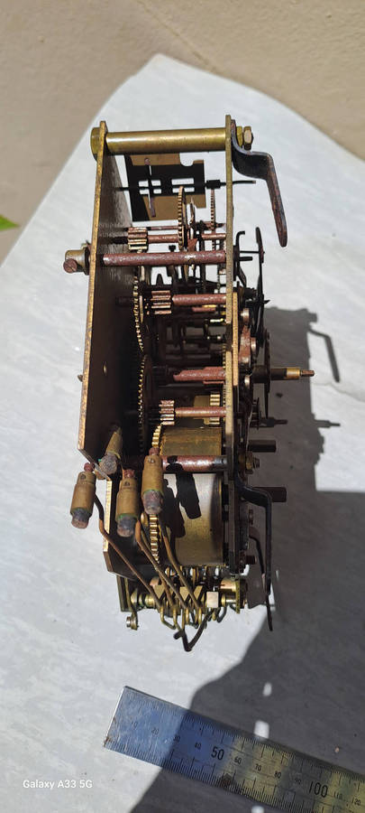 english large clock movement for spares or repairs or it could be working, i do not know