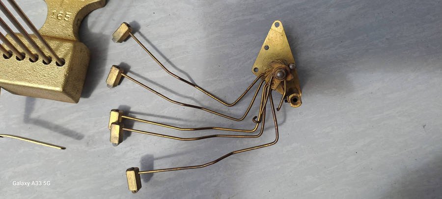 mantle clock chime rods and gong