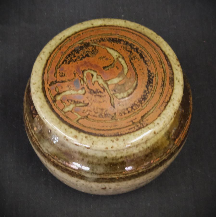 Small Lidded Stoneware Jar