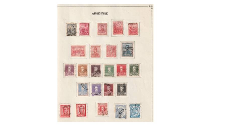 Argentine 6 Page selection of used stamps