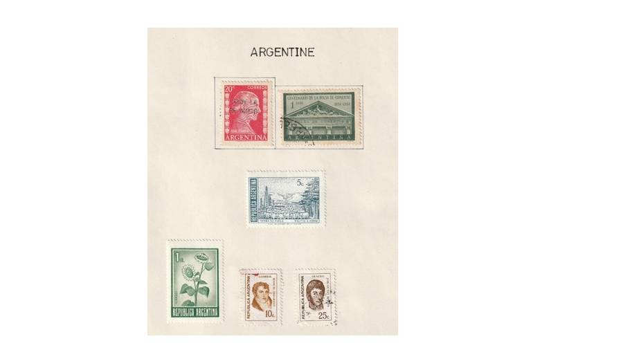 Argentine 6 Page selection of used stamps