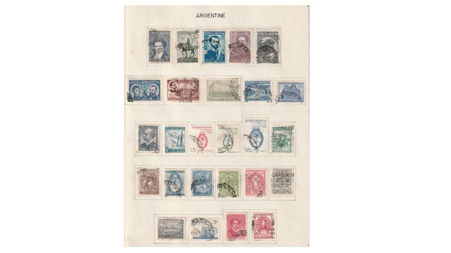 Argentine 6 Page selection of used stamps