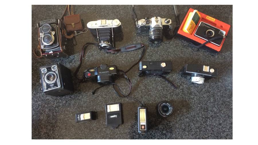 Camera collectable selection and accessories.