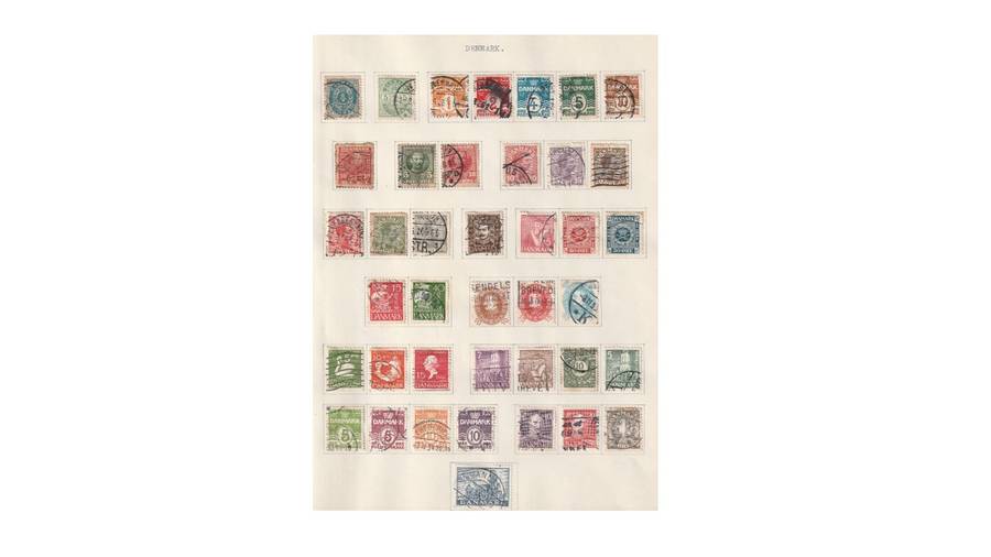 Denmark 2 Page selection of used stamps