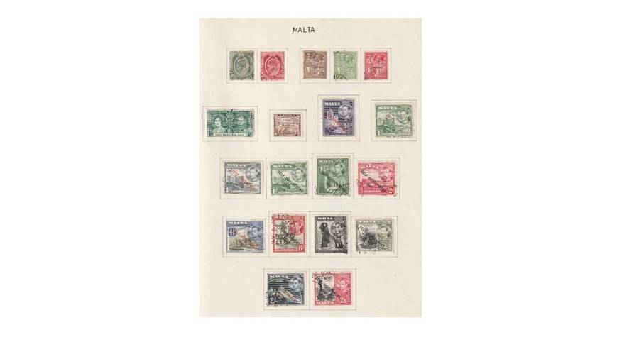 Malta 2 Page selection of used stamps.