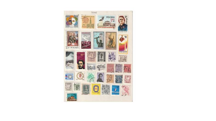 Poland 5 Page selection of used stamps